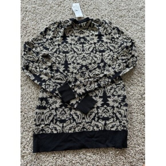 New York & Company Black Gold Floral V-Neck Cardigan Button up Size XS - Picture 12 of 13